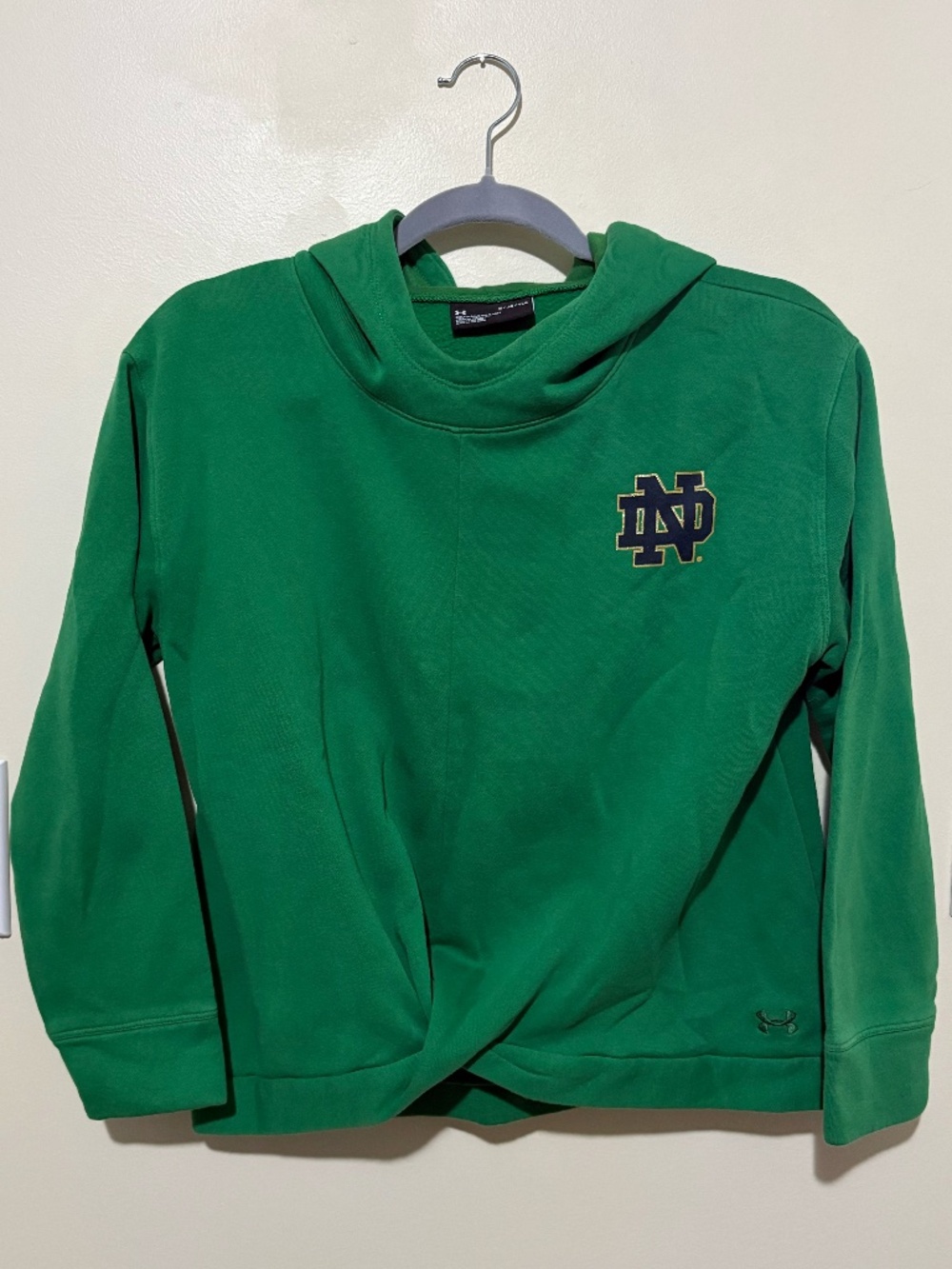 Under Armour Green Notre Dame Logo Hoodie